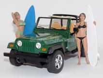 Diorama Jeep Wrangler + Surfistas Casey e Paris