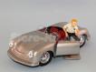 Diorama Porsche 356 Typ 1 1948 + figura anos 50