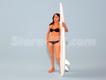 Figura Surfista Casey com prancha