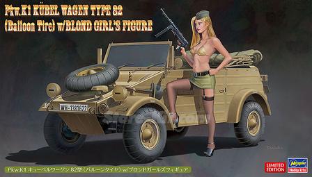 Jipe Kubelwagen Typ 82 + figura pin-up loira