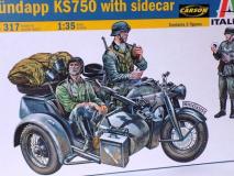 Mota  Zundap KS 750 Side-Car + 3 figuras