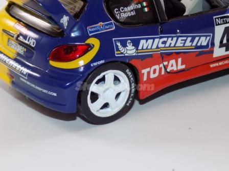 Peugeot 206 WRC N°4 – V. Rossi Rallye GB 2002 – IXO RAM093 – 1/43 Neuve