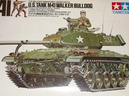 Tanque M-41 Walker Bulldog + figuras infantaria USA