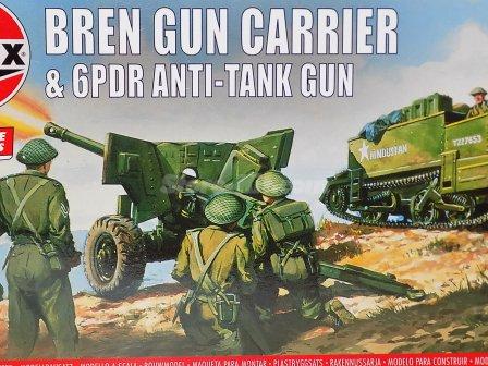 Tanque Transportador Bren Gun + 6 PDR Canhão anti-tanque