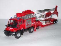 Unimog + atrelado + Helicopetro de emergencia 